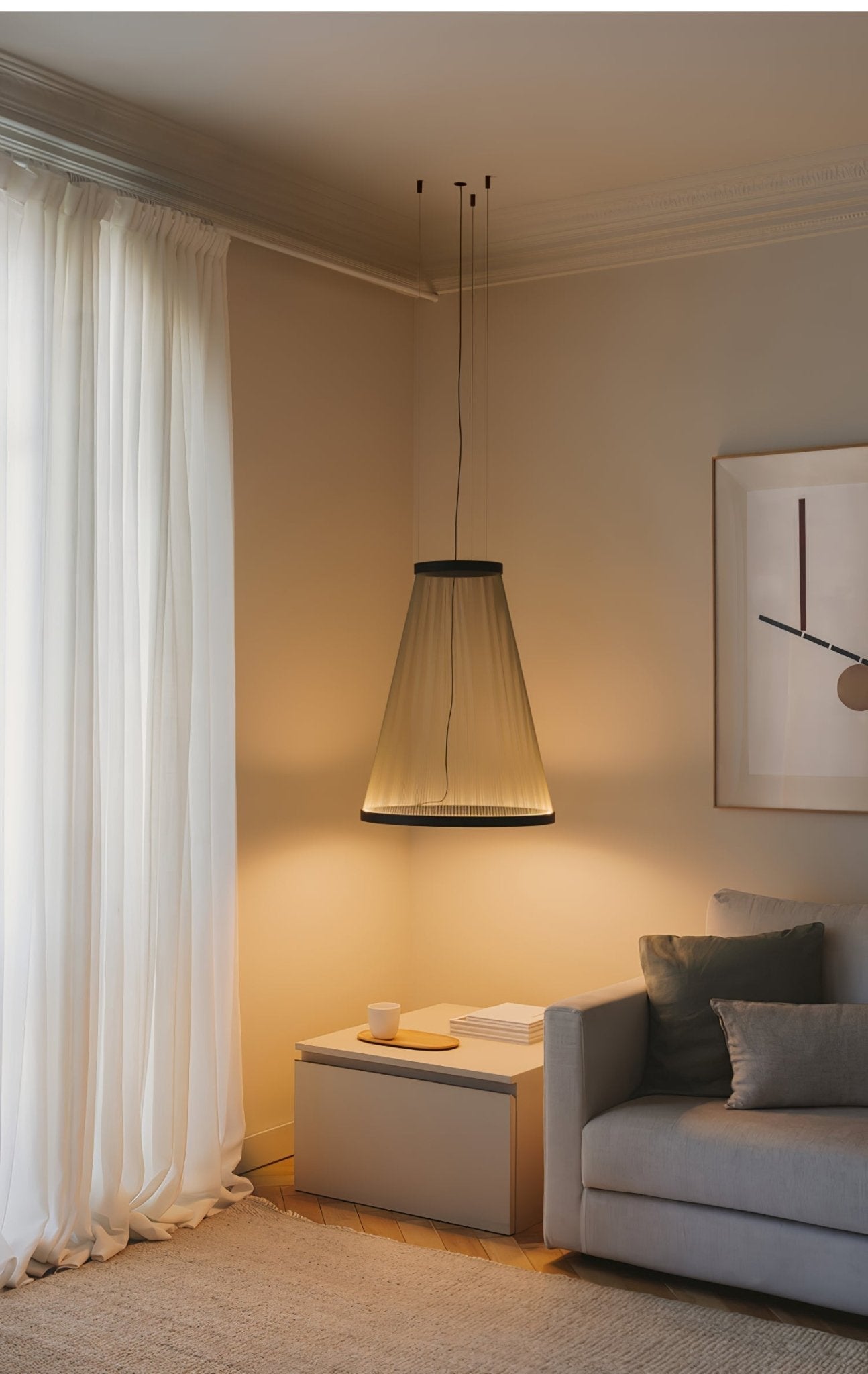 Hyn Minimalist Aluminum Pendant Light-Neutral Decor