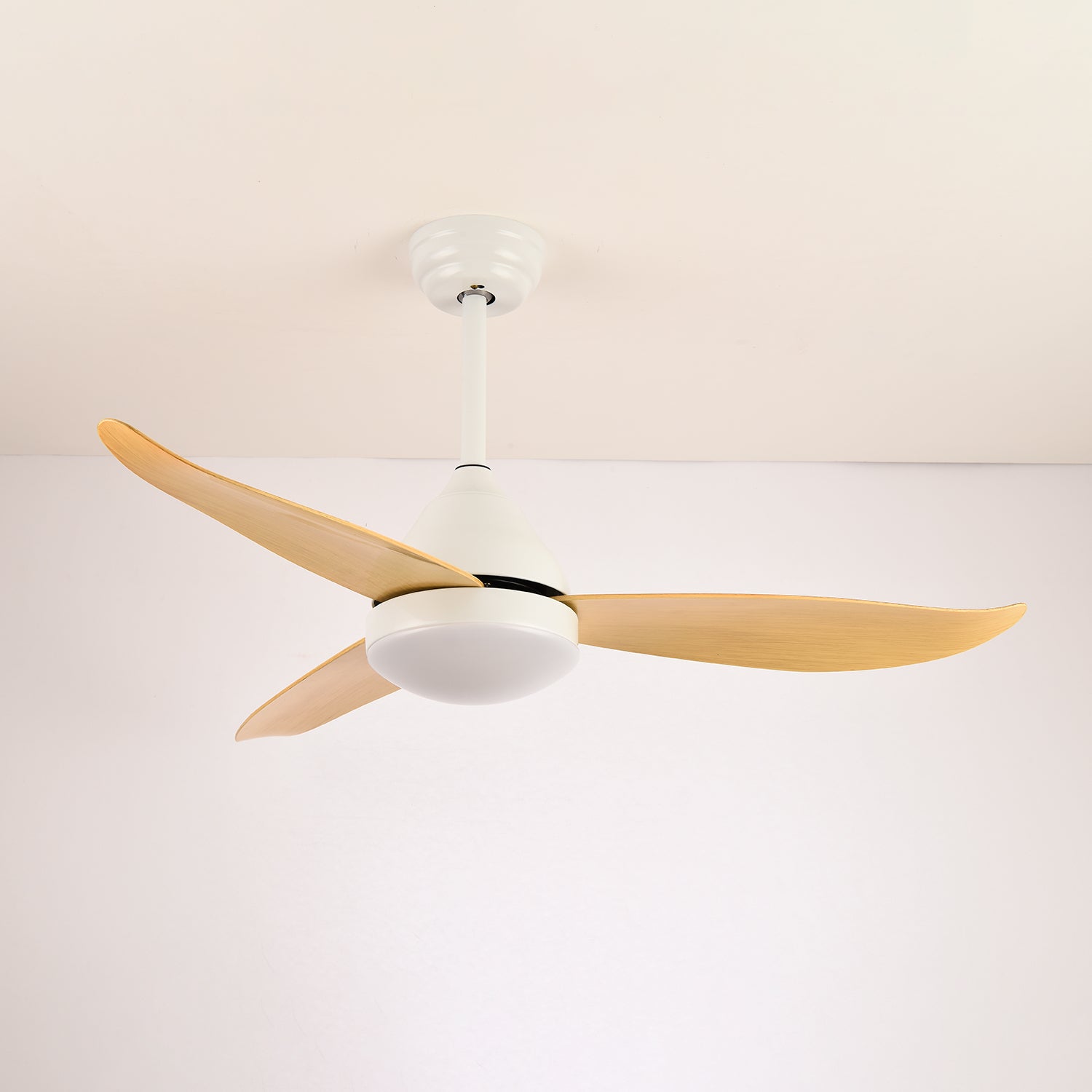 Fia Modern Wood Ceiling Fan with Light-Neutral Decor