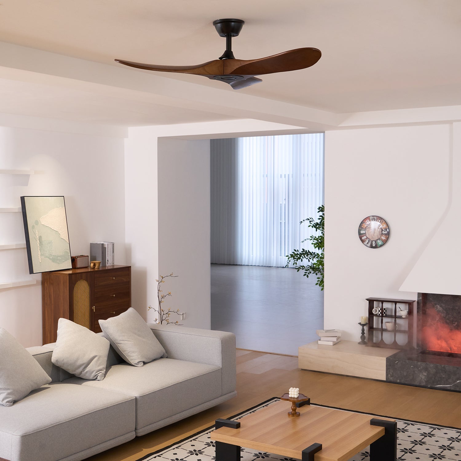 Orano Wood Ceiling Fan-Neutral Decor