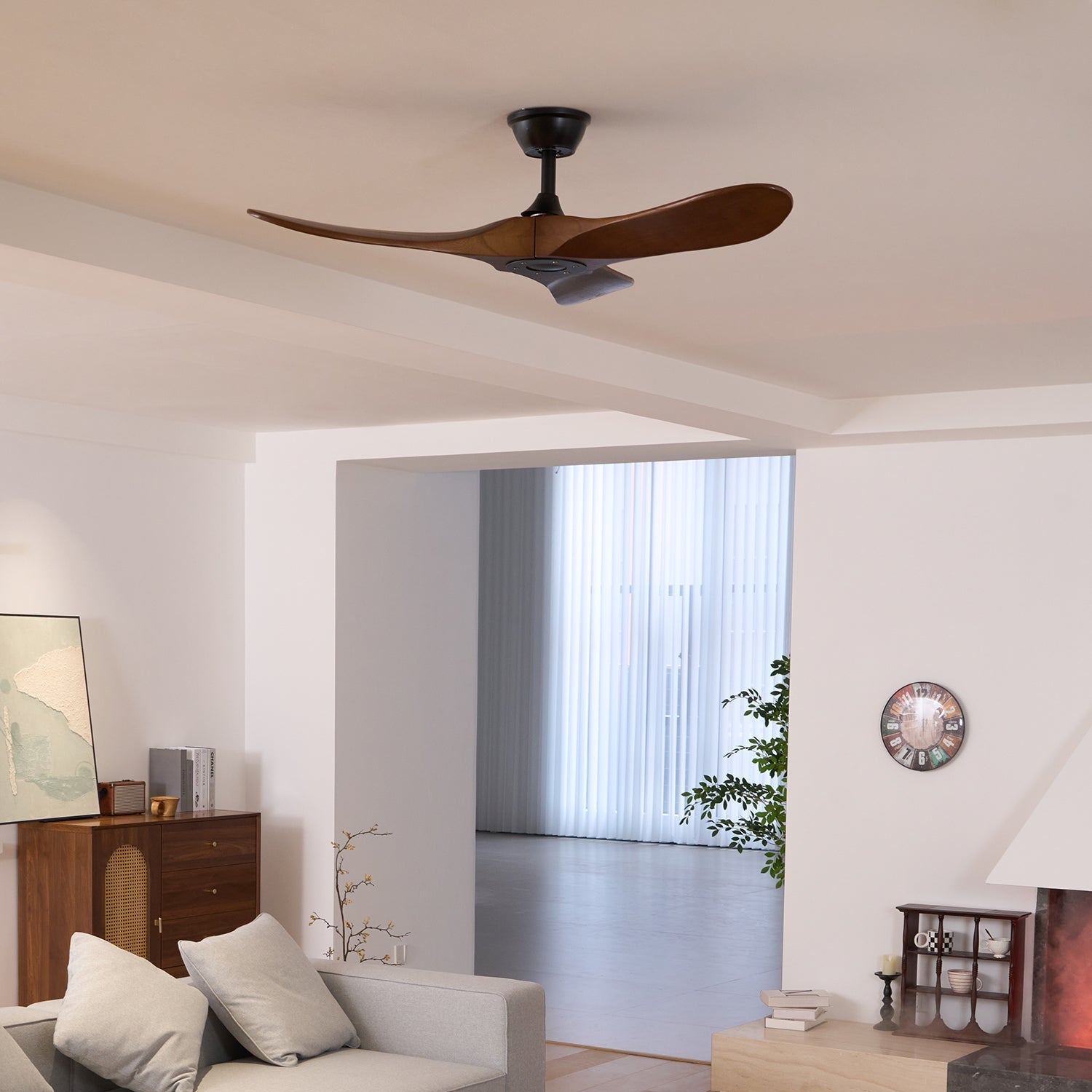 Orano Wood Ceiling Fan-Neutral Decor