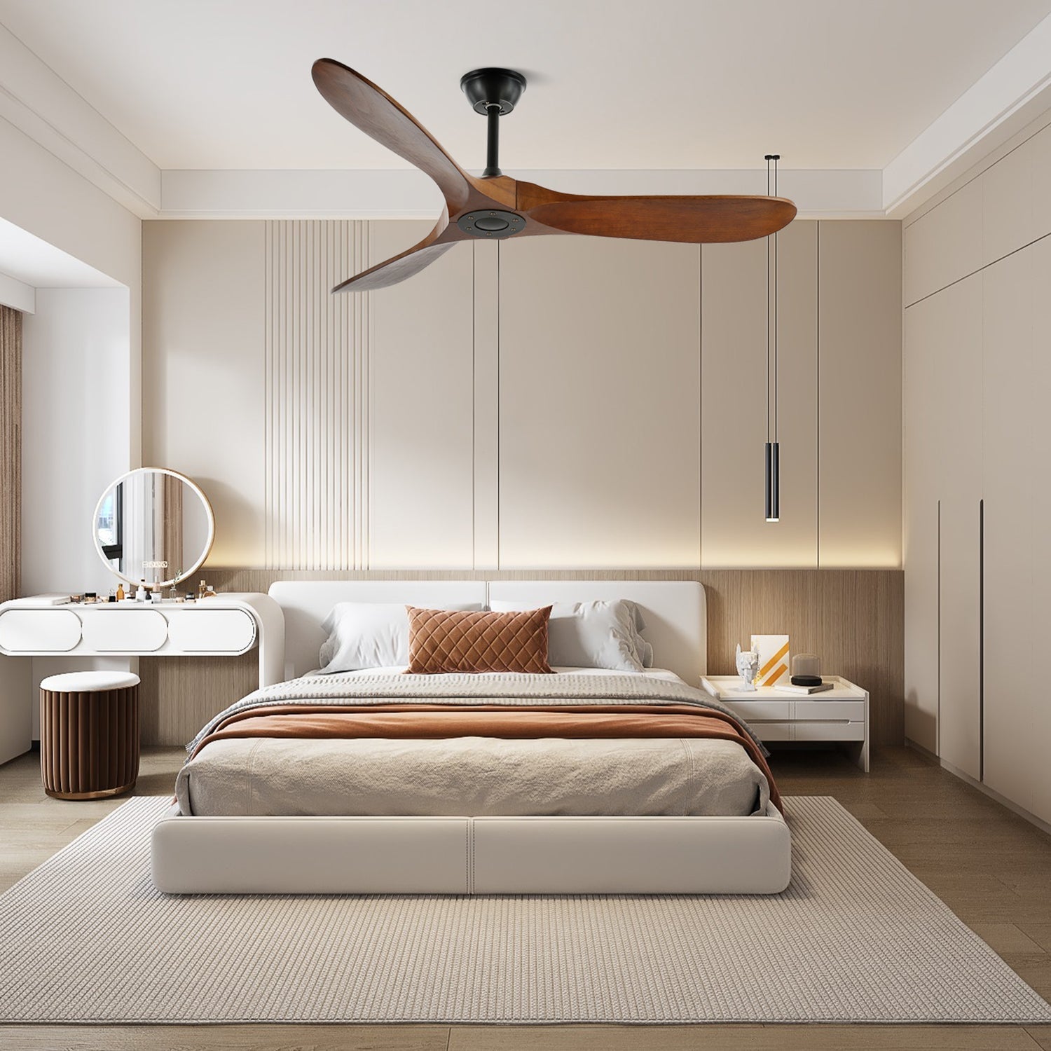 Orano Wood Ceiling Fan-Neutral Decor