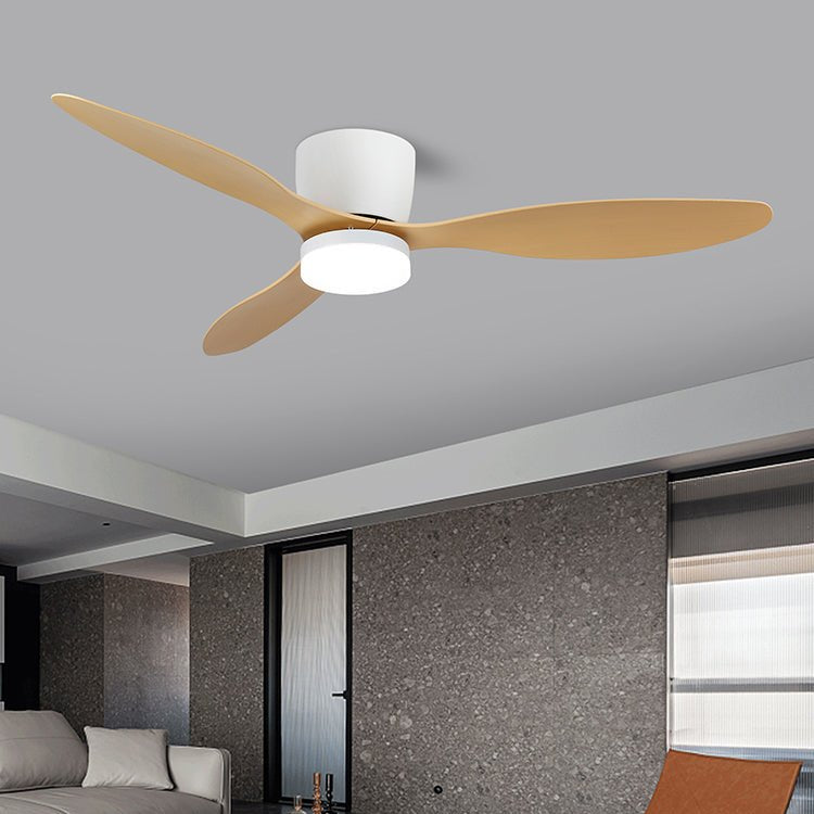 Brinor Minimalist Wood Ceiling Fan Light-Neutral Decor