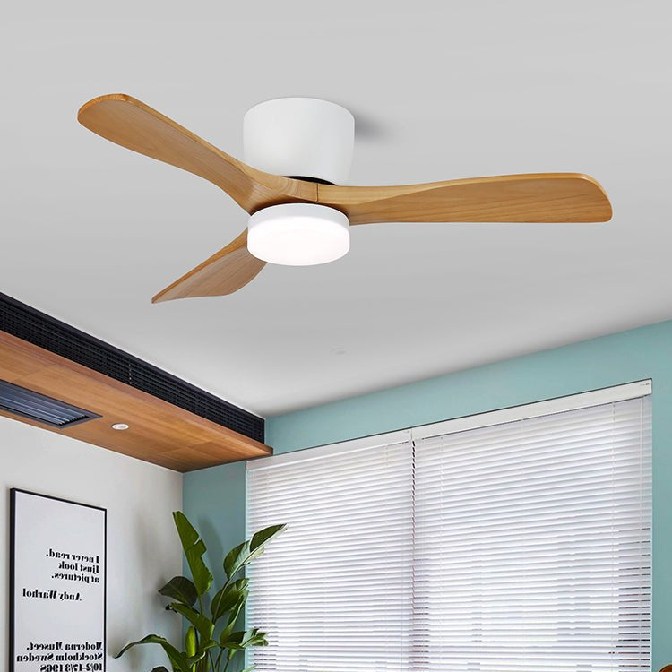 Brinor Minimalist Wood Ceiling Fan Light-Neutral Decor