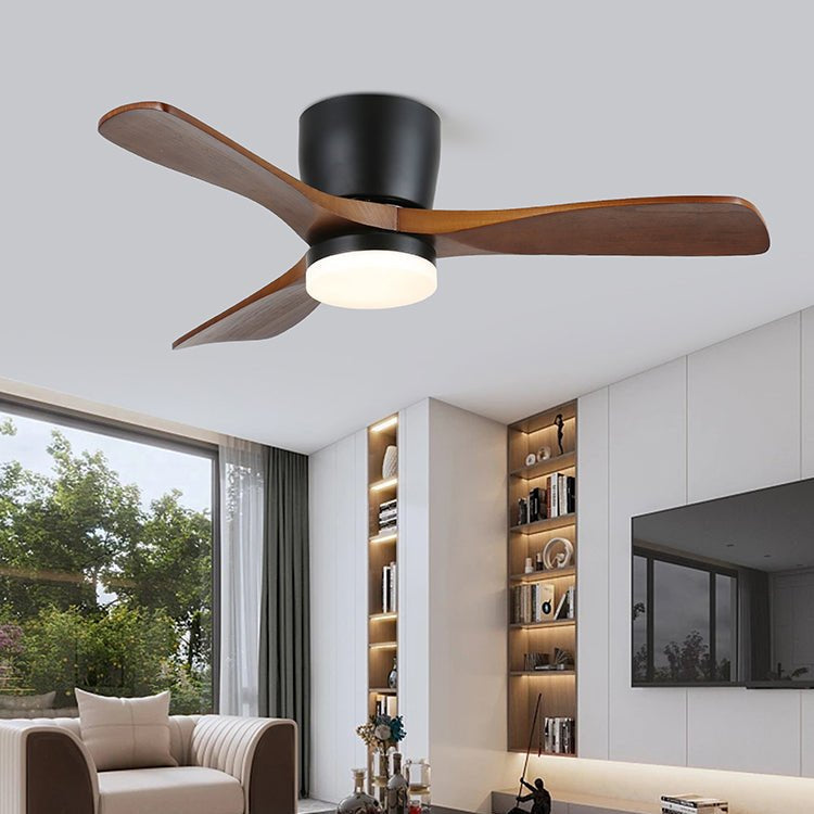 Brinor Minimalist Wood Ceiling Fan Light-Neutral Decor