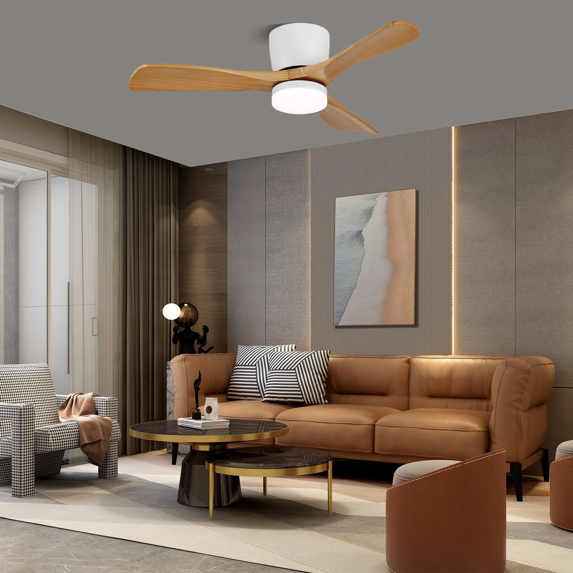 Aerodynamics 42/52 Ceiling Fan Light-Neutral Decor