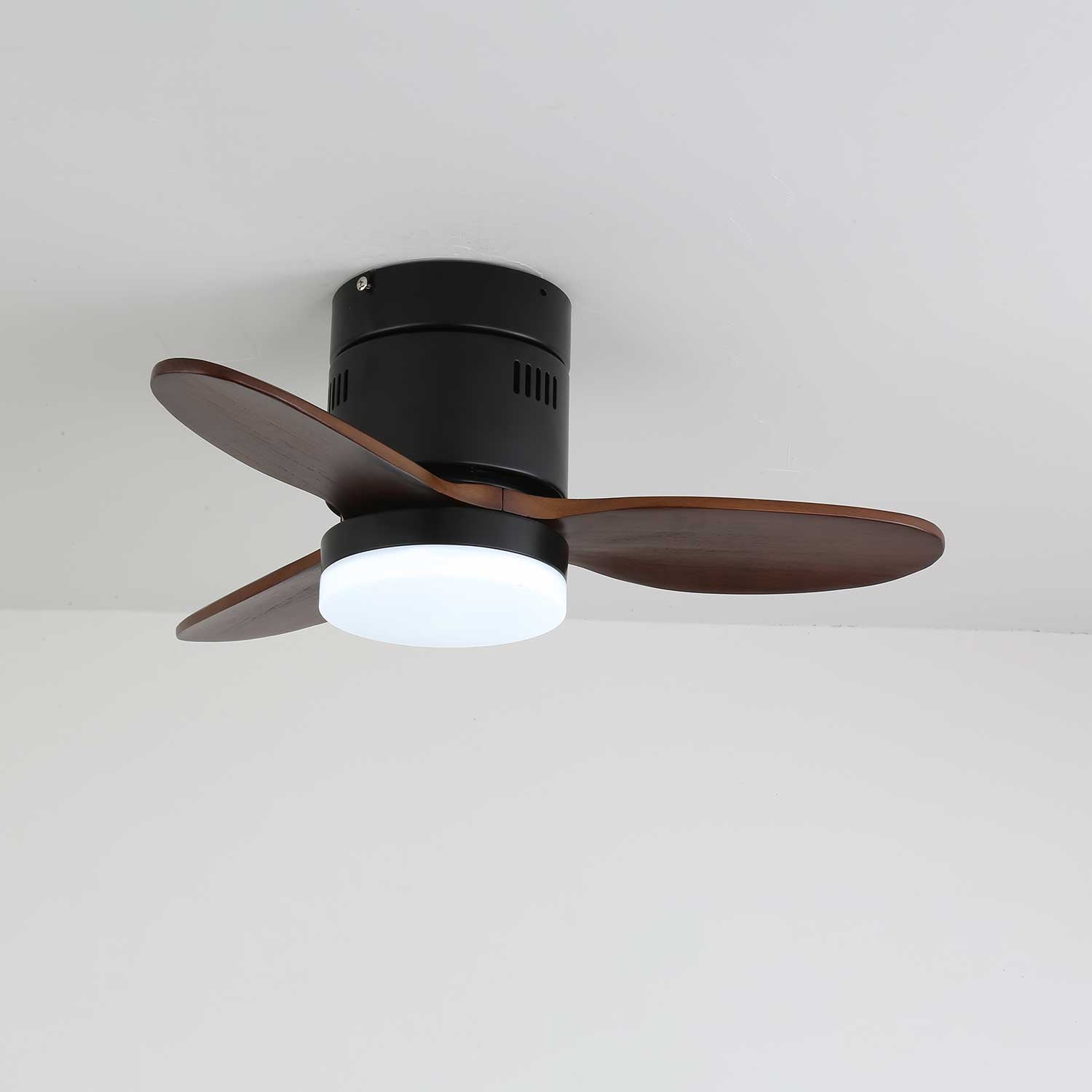 Eris Minimalist Wood Ceiling Fan Light-Neutral Decor