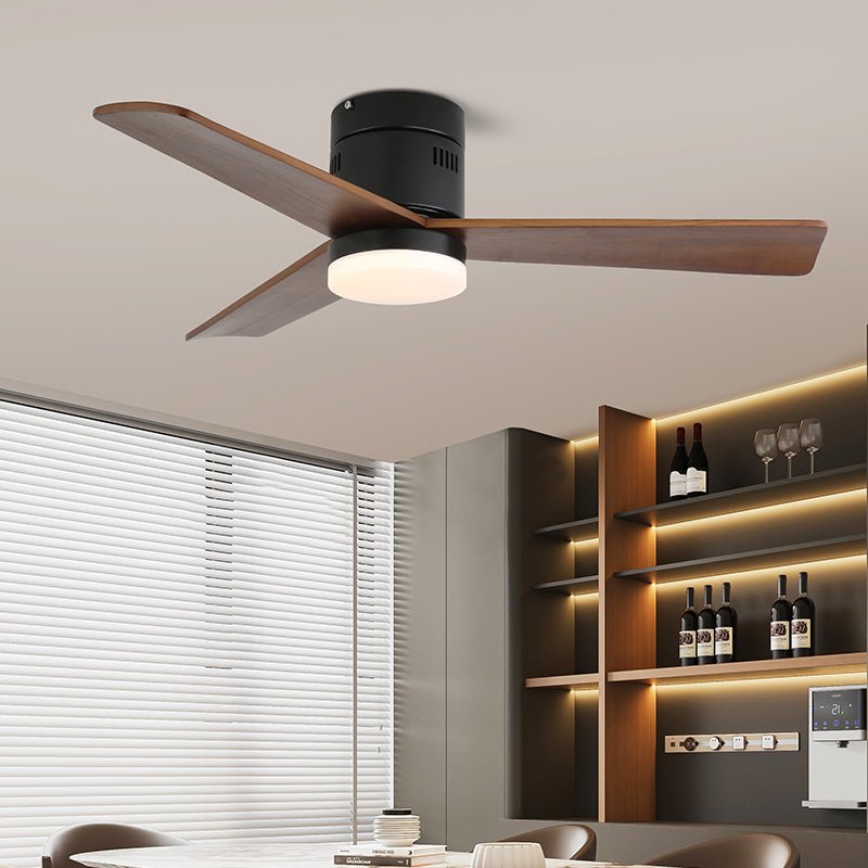 Eris Minimalist Wood Ceiling Fan Light-Neutral Decor