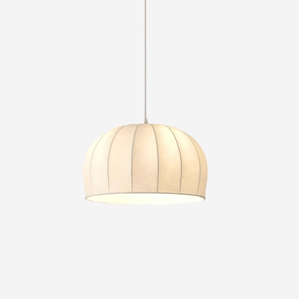 Nova White Fabric Dome  Pendant Light