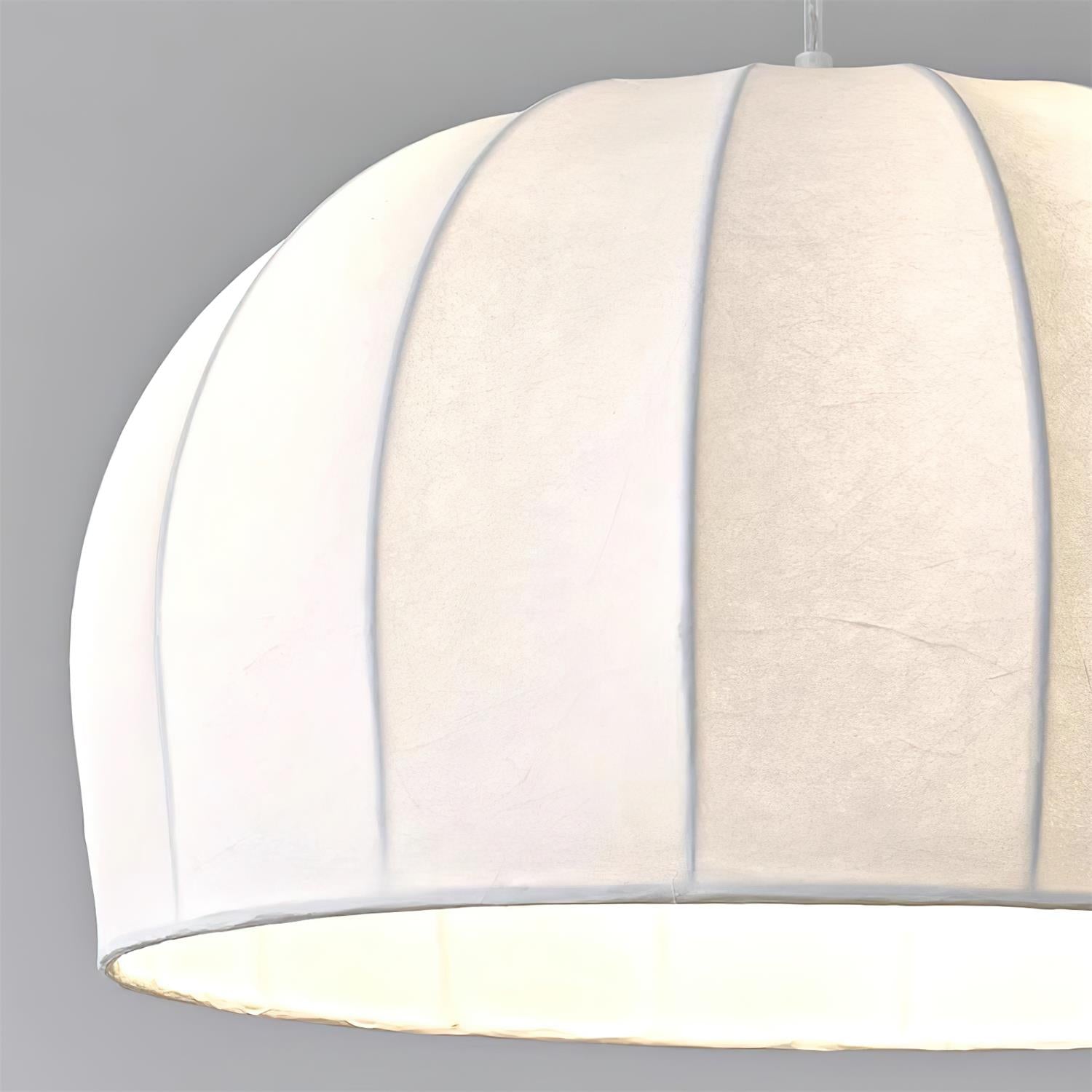 Nova White Fabric Dome  Pendant Light