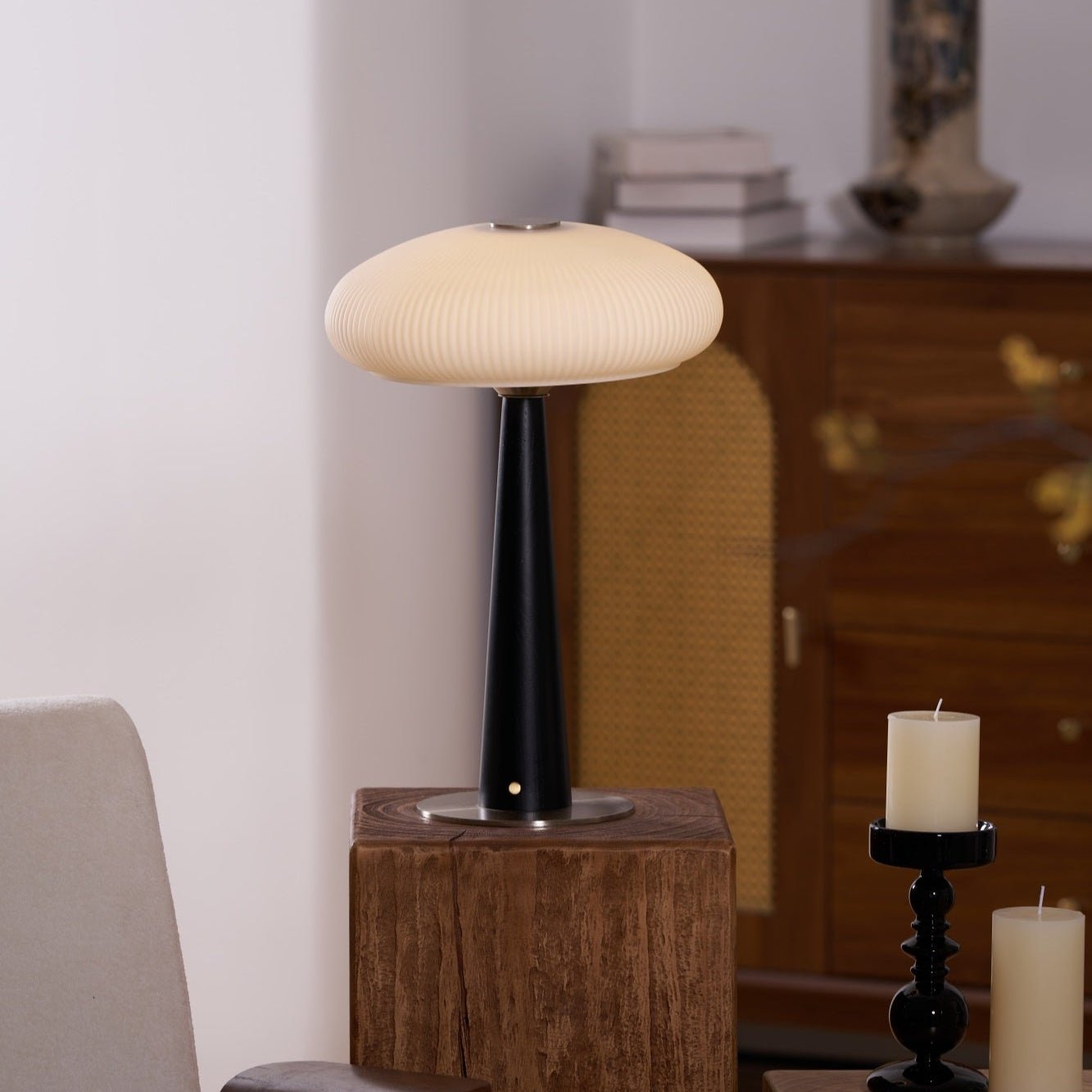 Glow Minimalist Wood Table Lamp-Neutral Decor