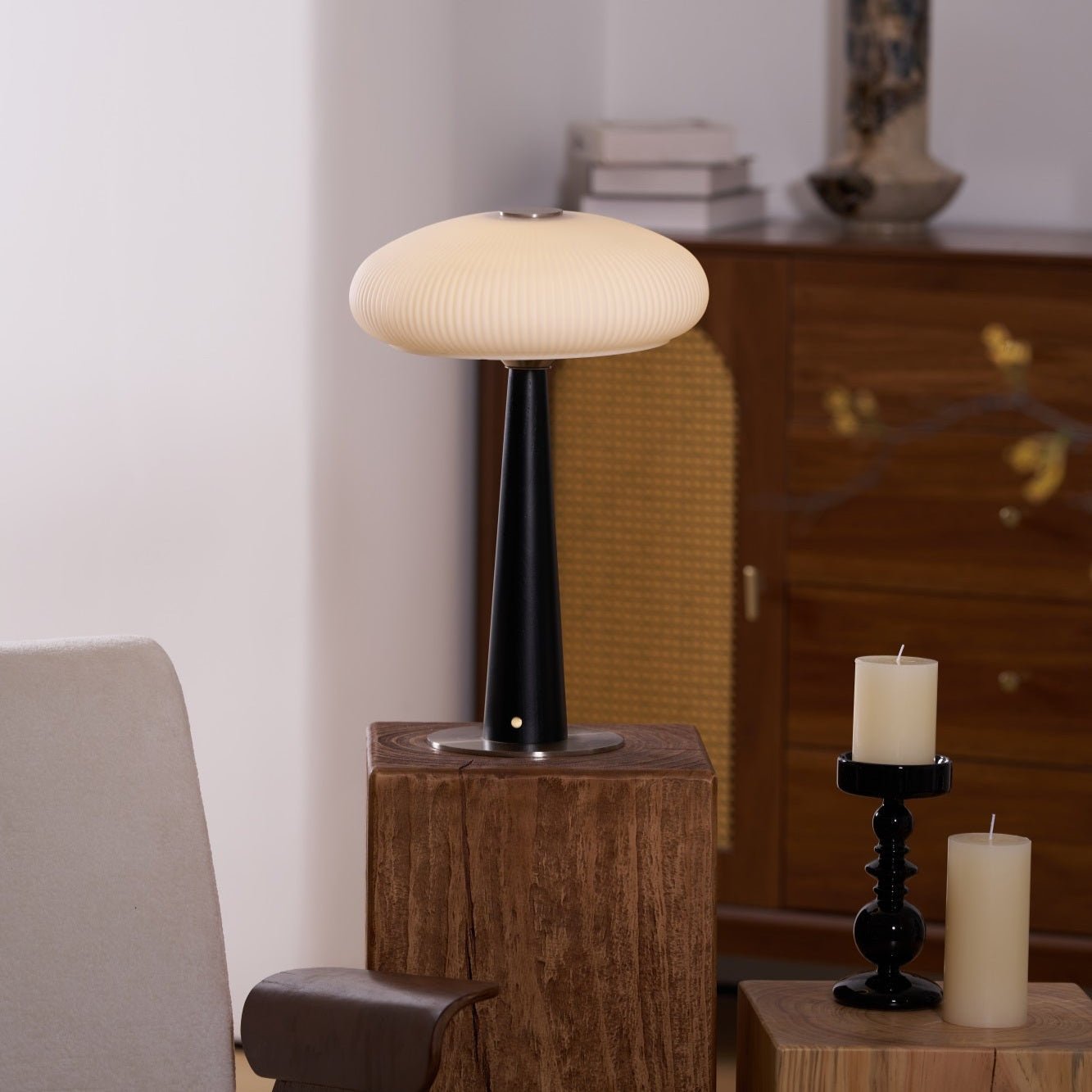 Glow Minimalist Wood Table Lamp-Neutral Decor