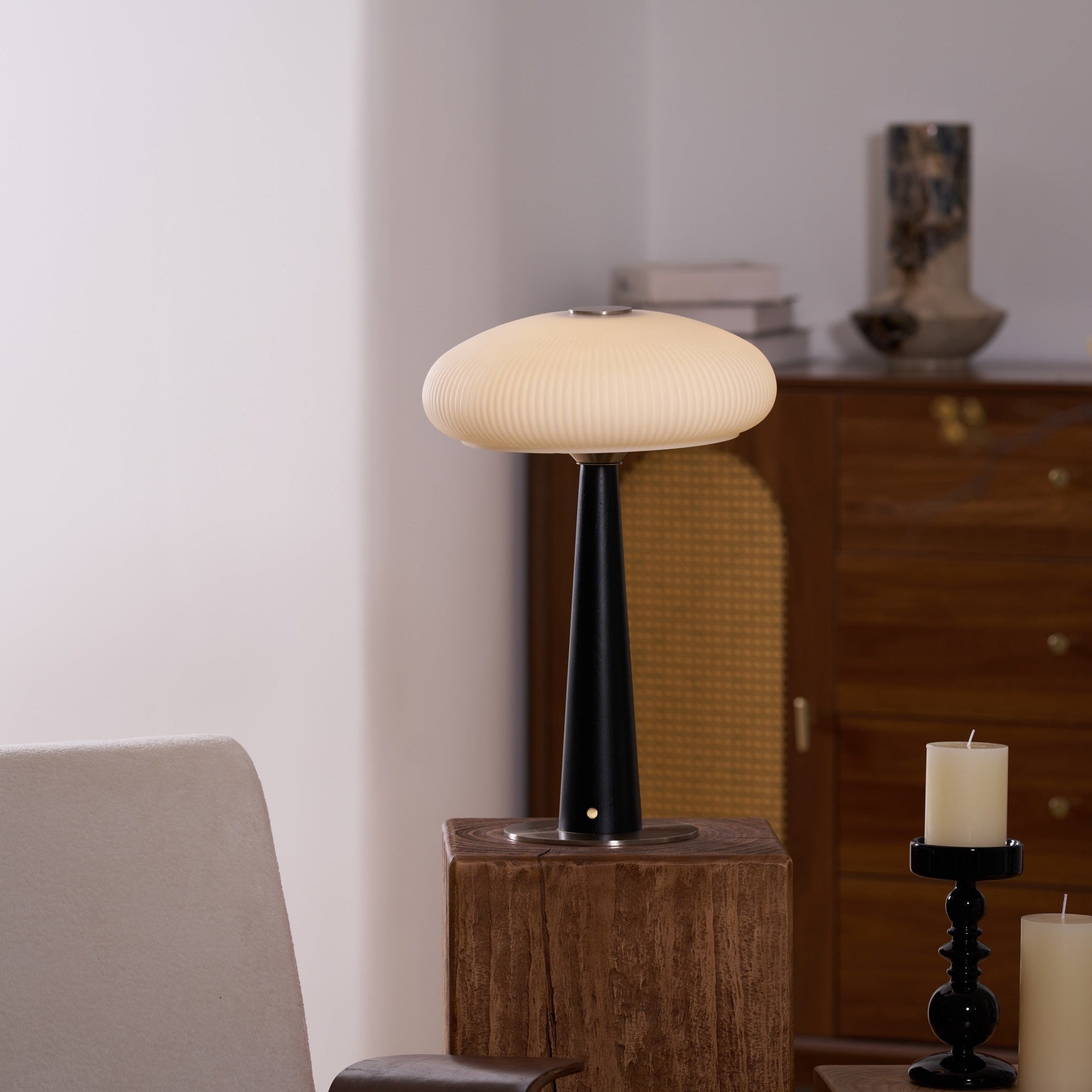 Glow Minimalist Wood Table Lamp-Neutral Decor
