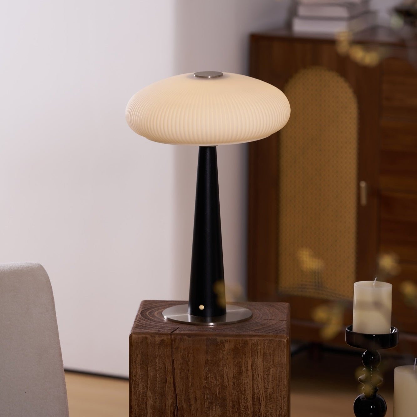 Glow Minimalist Wood Table Lamp-Neutral Decor