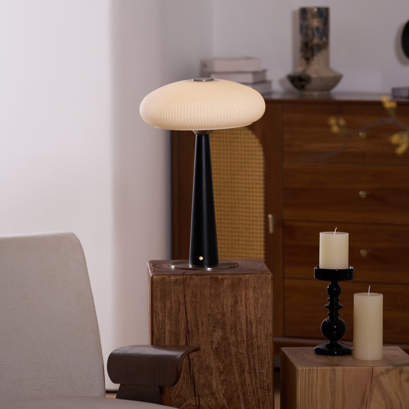 Glow Minimalist Wood Table Lamp-Neutral Decor