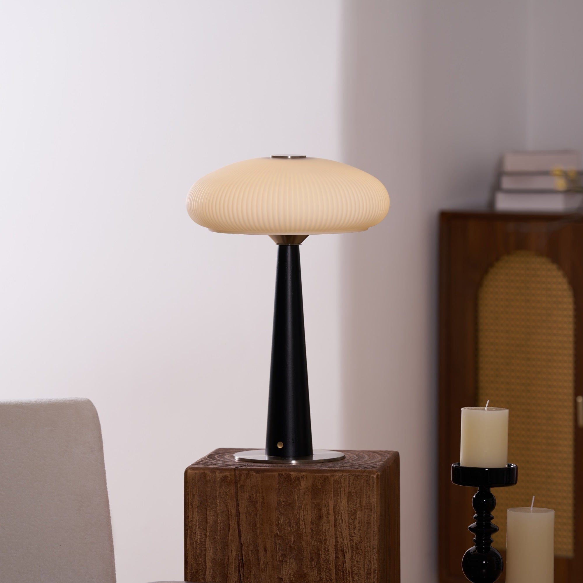 Glow Minimalist Wood Table Lamp-Neutral Decor