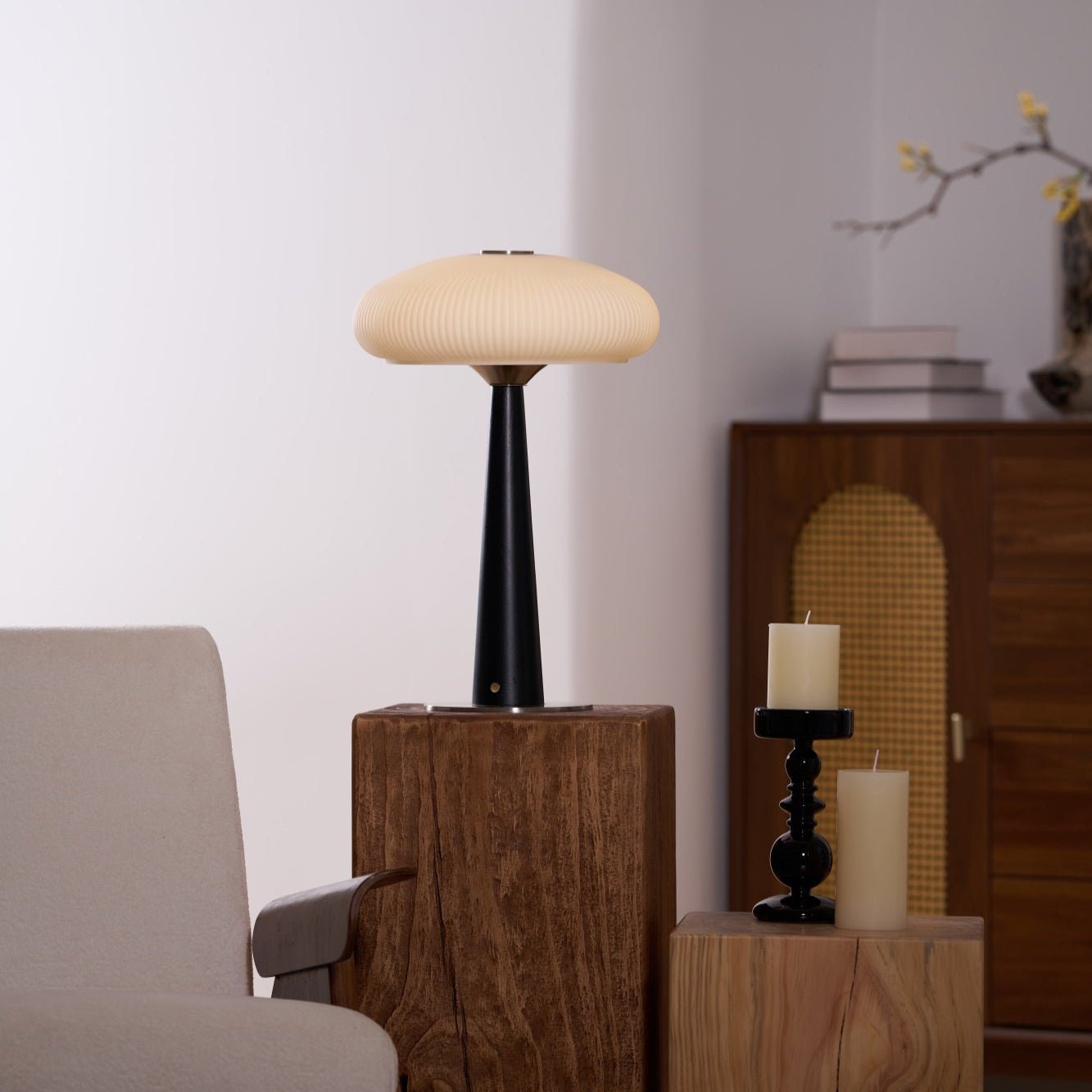Glow Minimalist Wood Table Lamp-Neutral Decor