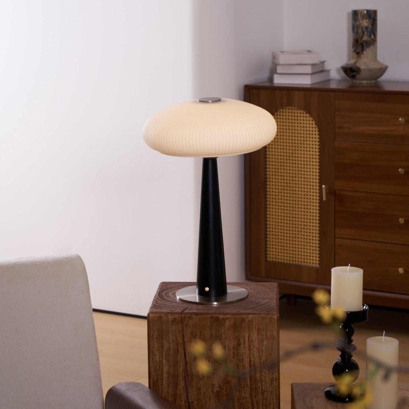 Glow Minimalist Wood Table Lamp-Neutral Decor