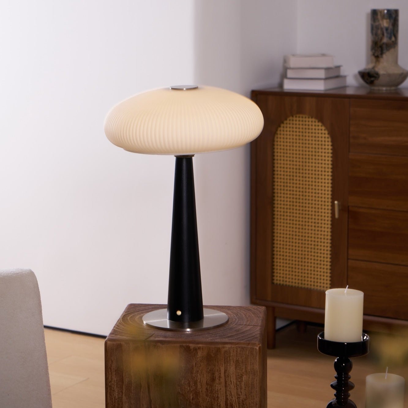 Glow Minimalist Wood Table Lamp-Neutral Decor