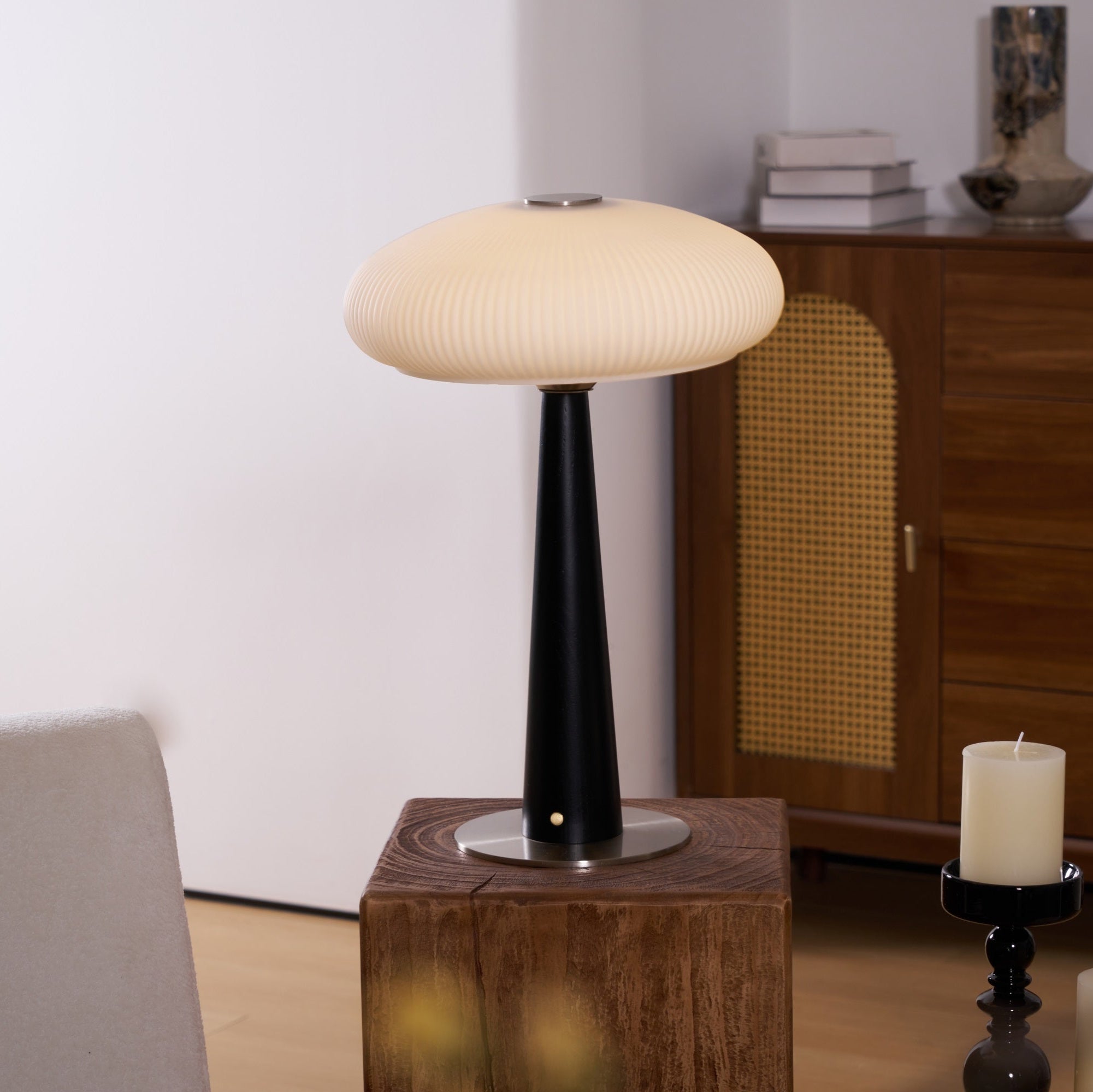Glow Minimalist Wood Table Lamp-Neutral Decor