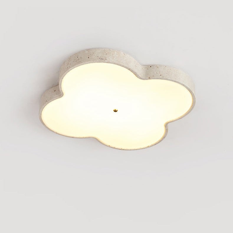 Aethel Cloud Travertine Ceiling Lamp-Neutral Decor