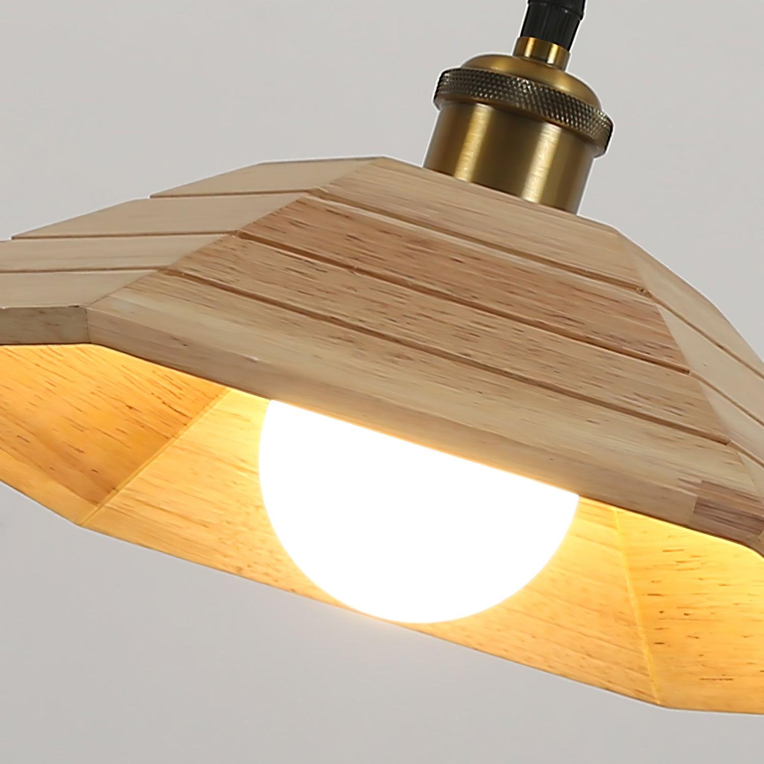 Evys Traditional Art Wood Pendant Light-Neutral Decor