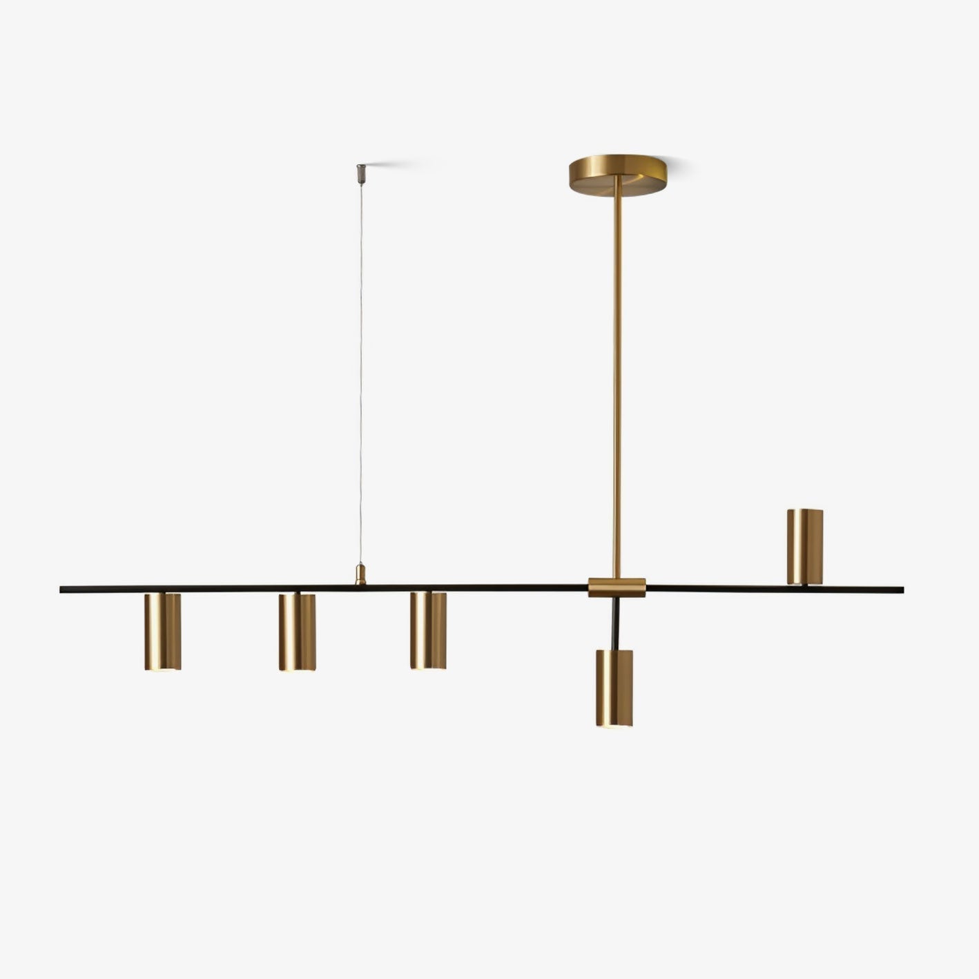 Lustra Chandelier Brass Linear Cassandra Elegant-Neutral Decor