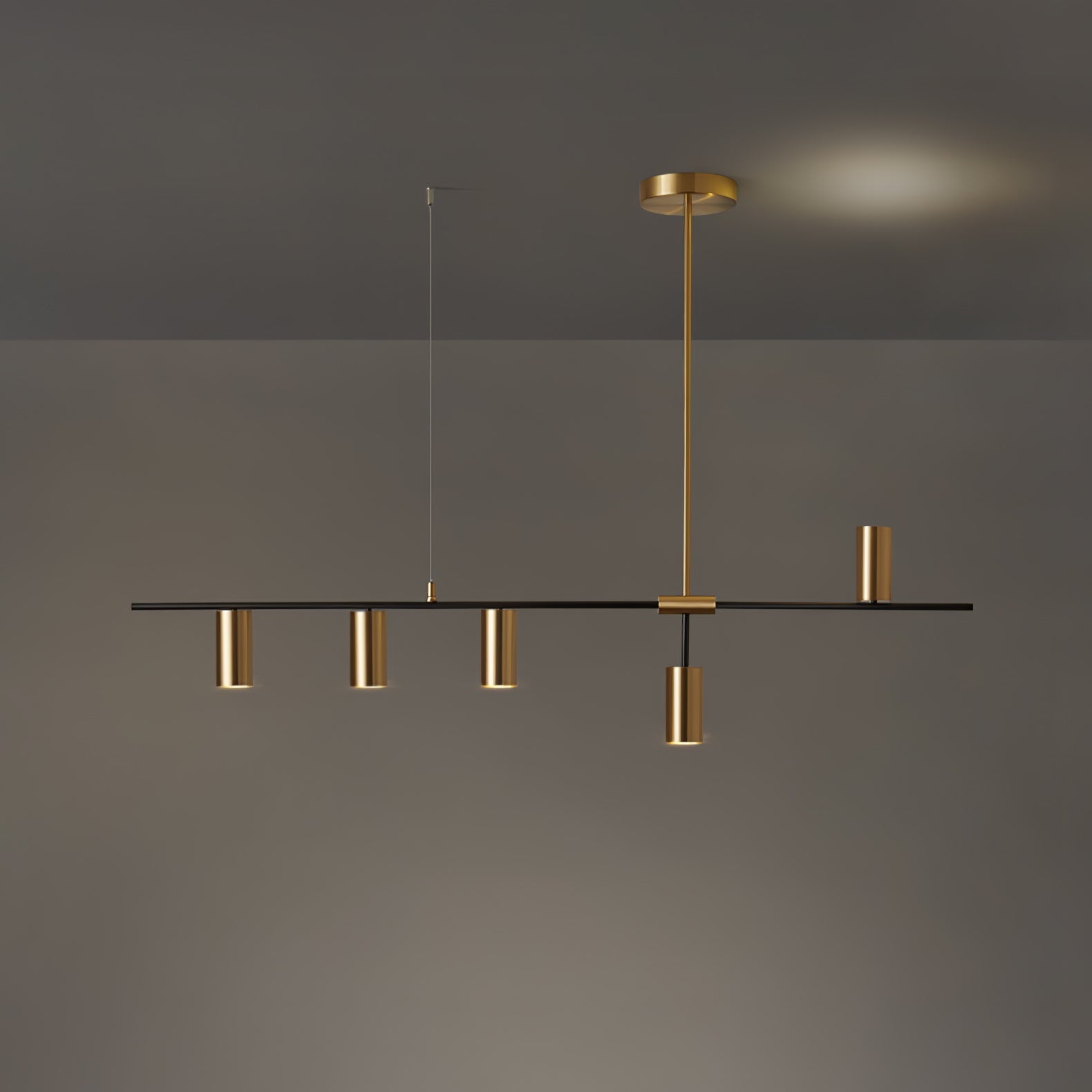 Lustra Chandelier Brass Linear Cassandra Elegant-Neutral Decor