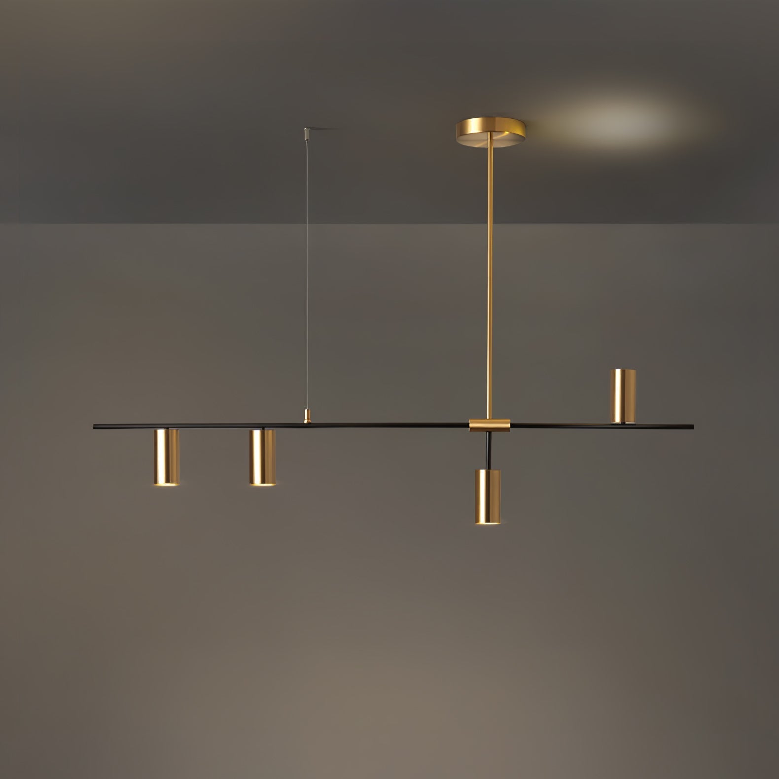 Lustra Chandelier Brass Linear Cassandra Elegant-Neutral Decor