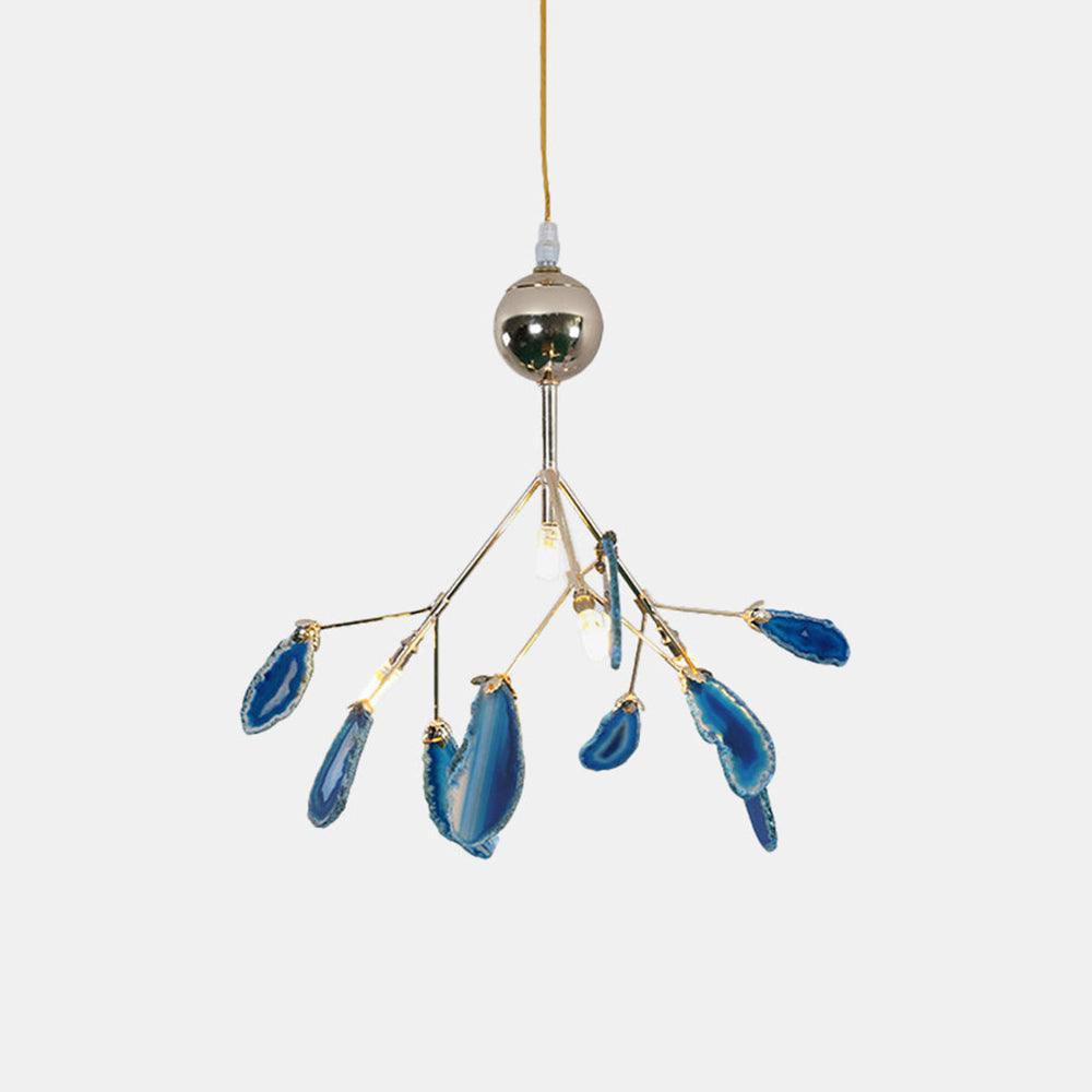 Ulenor Chandelier Colorful Leaf Gilded Arms-Neutral Decor