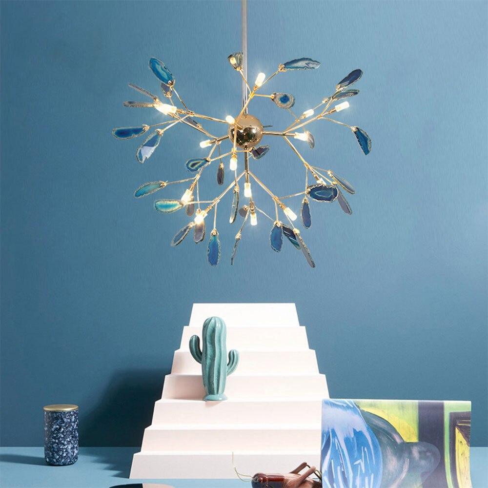Ulenor Chandelier Colorful Leaf Gilded Arms-Neutral Decor