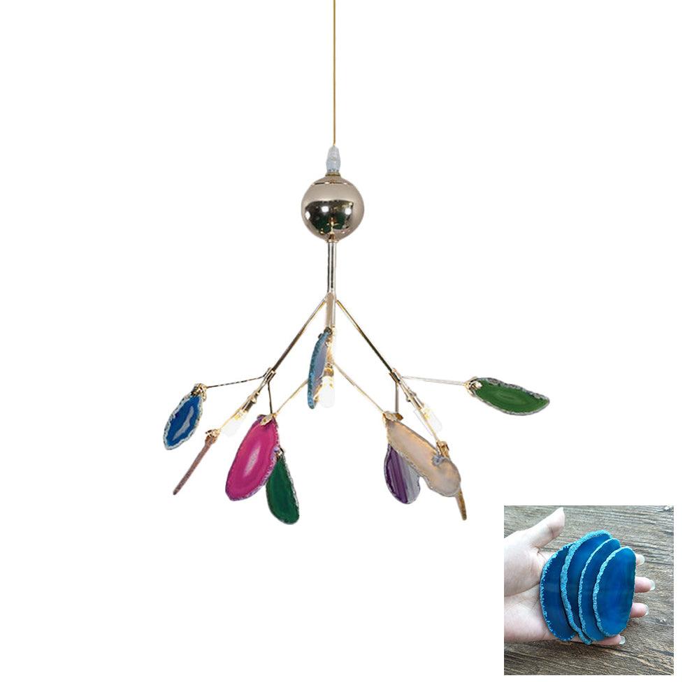 Ulenor Chandelier Colorful Leaf Gilded Arms-Neutral Decor