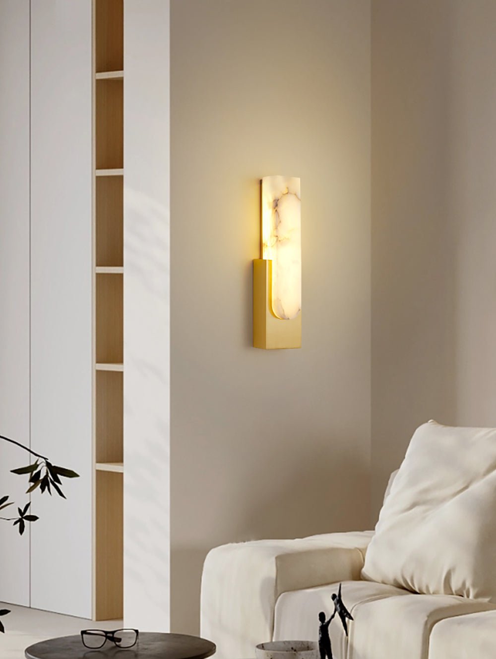 Xaldy Alabaster Wall Light-Neutral Decor