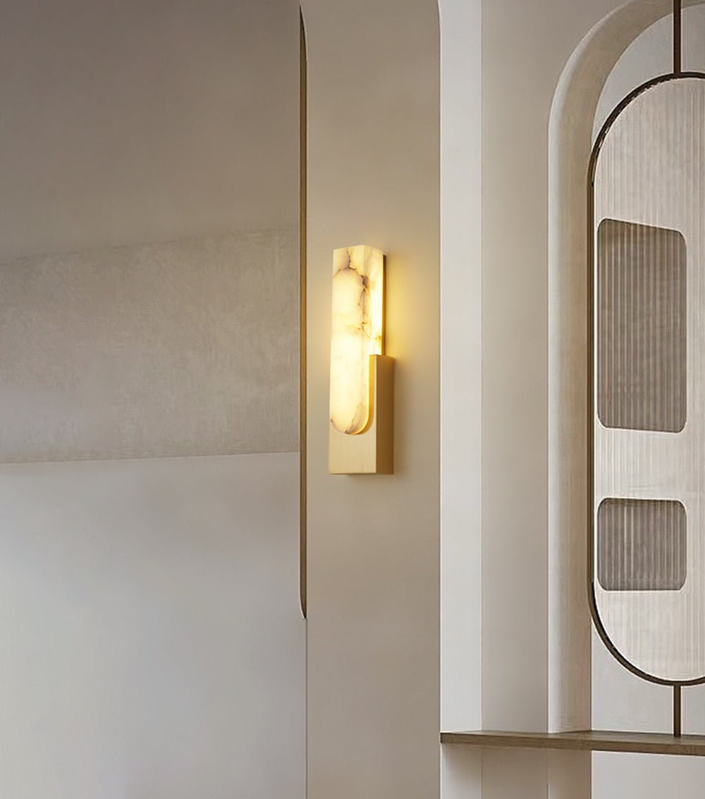 Xaldy Alabaster Wall Light-Neutral Decor