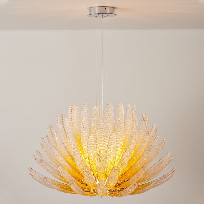 Detail shot of the central orbital core of the Starburst Chandelier.