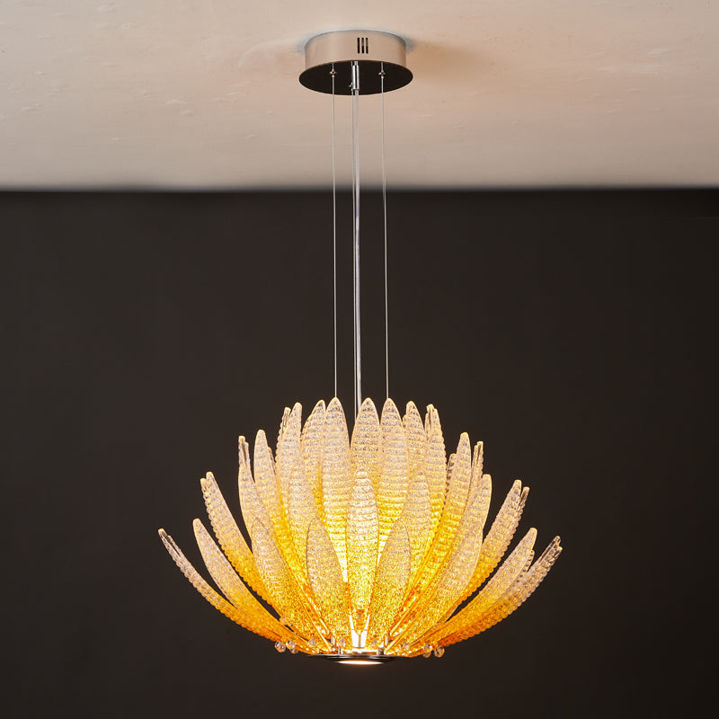 A diagram showing the dimensions of the Agave Starburst Chandelier.