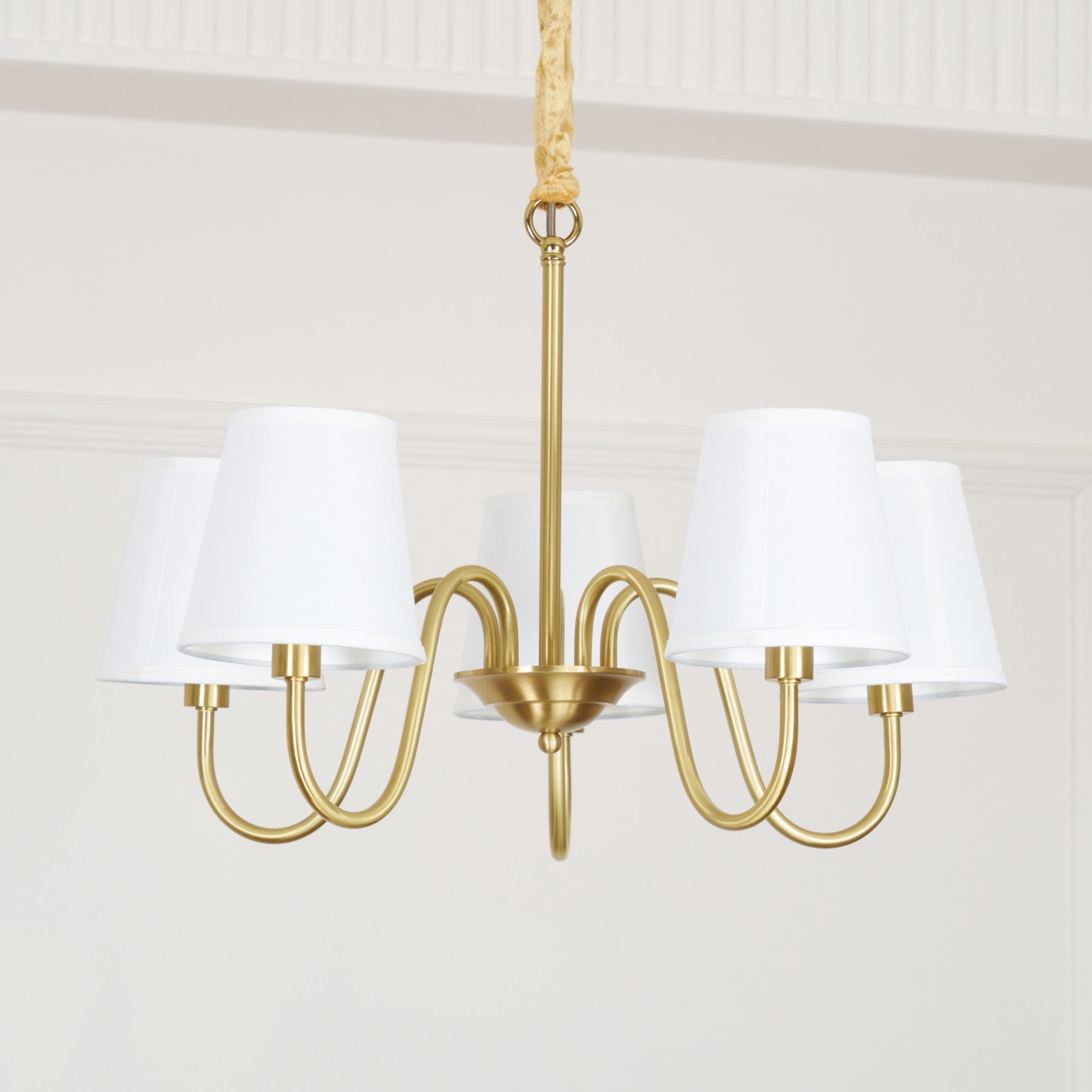 Dalen Traditional Stacey Fabric Chandelier-Neutral Decor