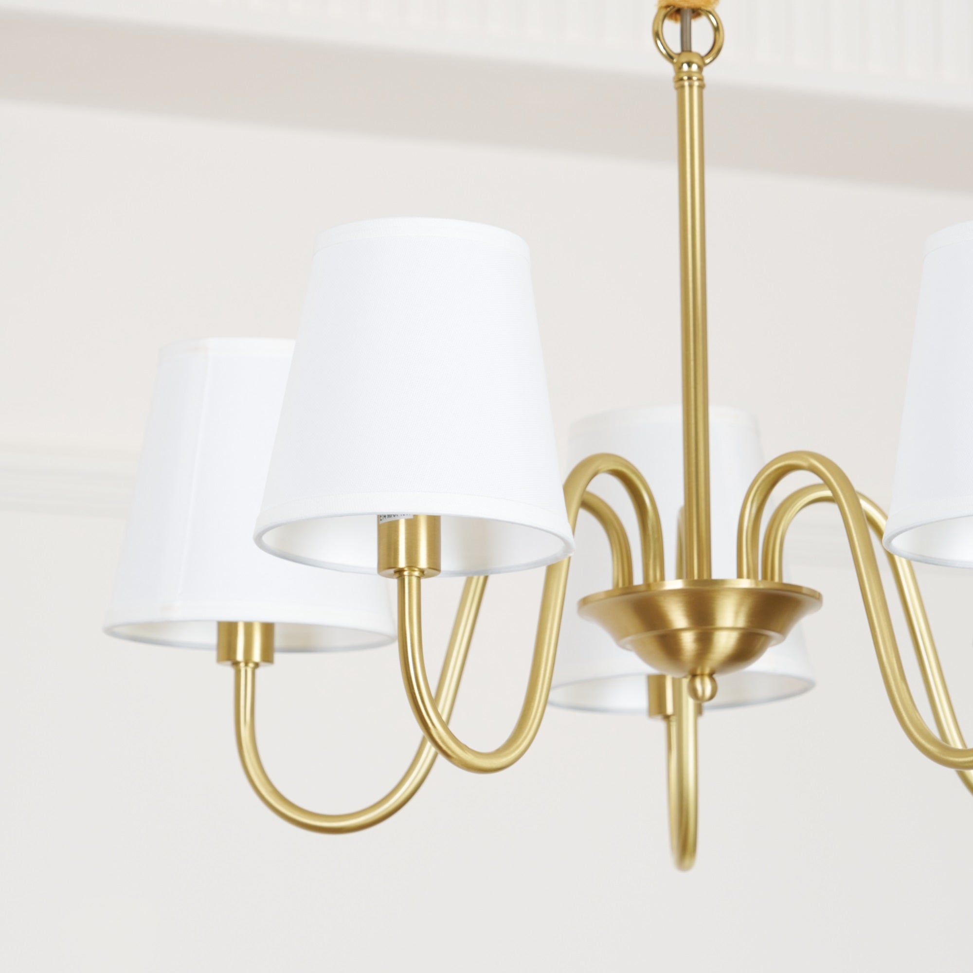 Dalen Traditional Stacey Fabric Chandelier-Neutral Decor