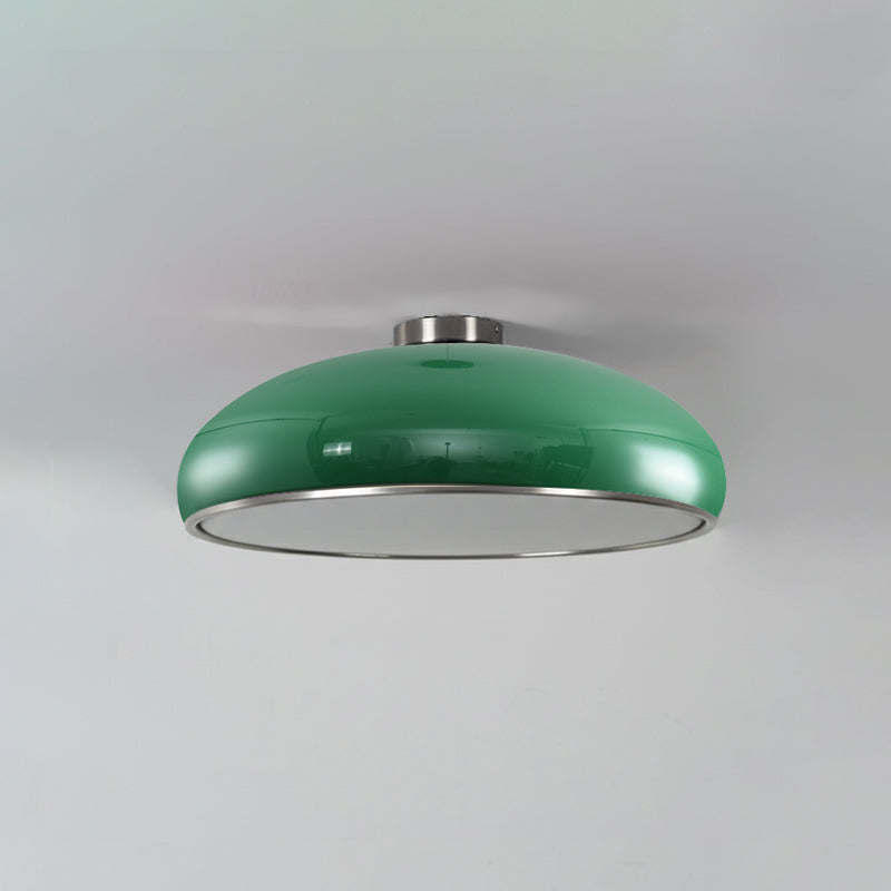 Angled perspective of the green Aicia Ceiling Light.