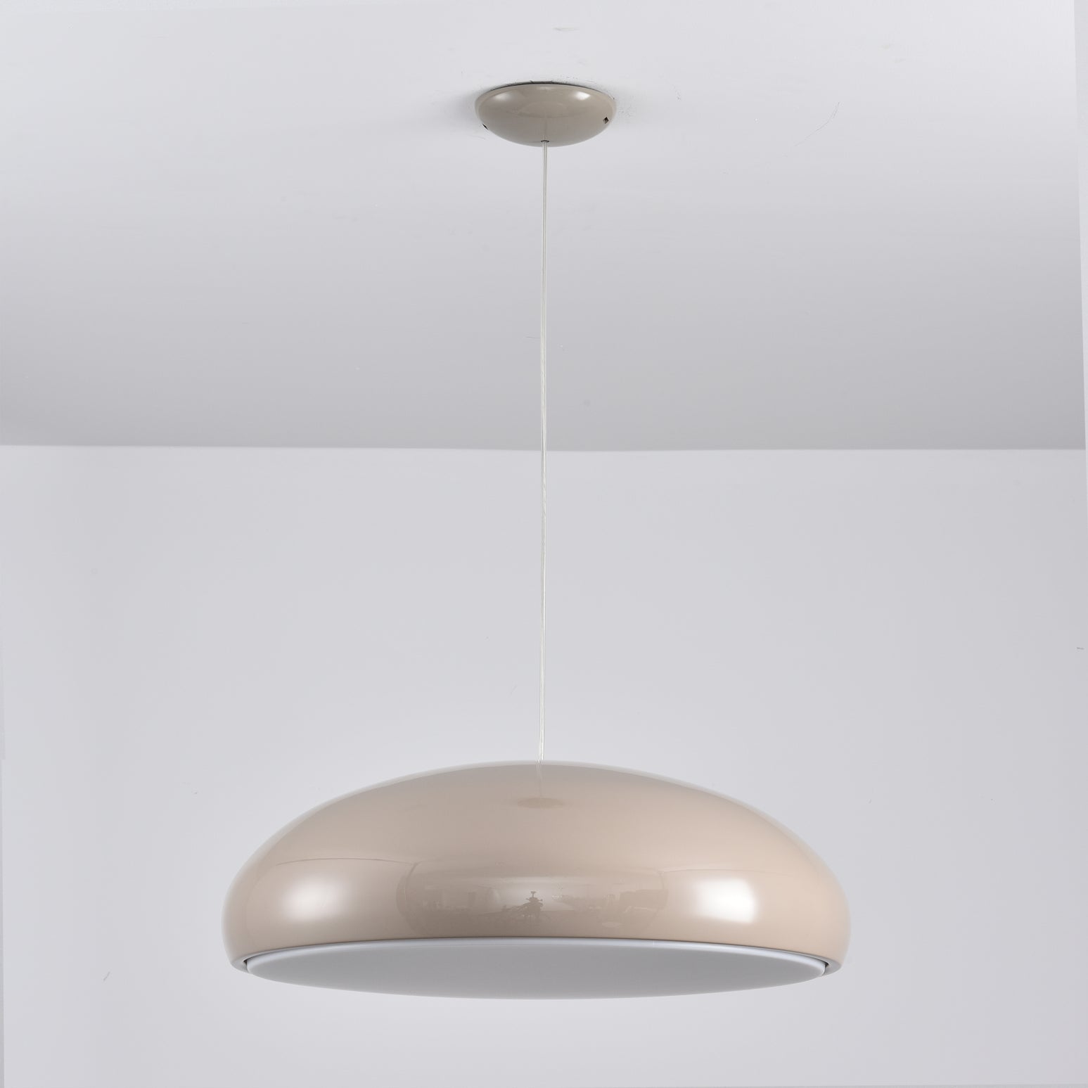 The Aicia Pendant Light shown in red.