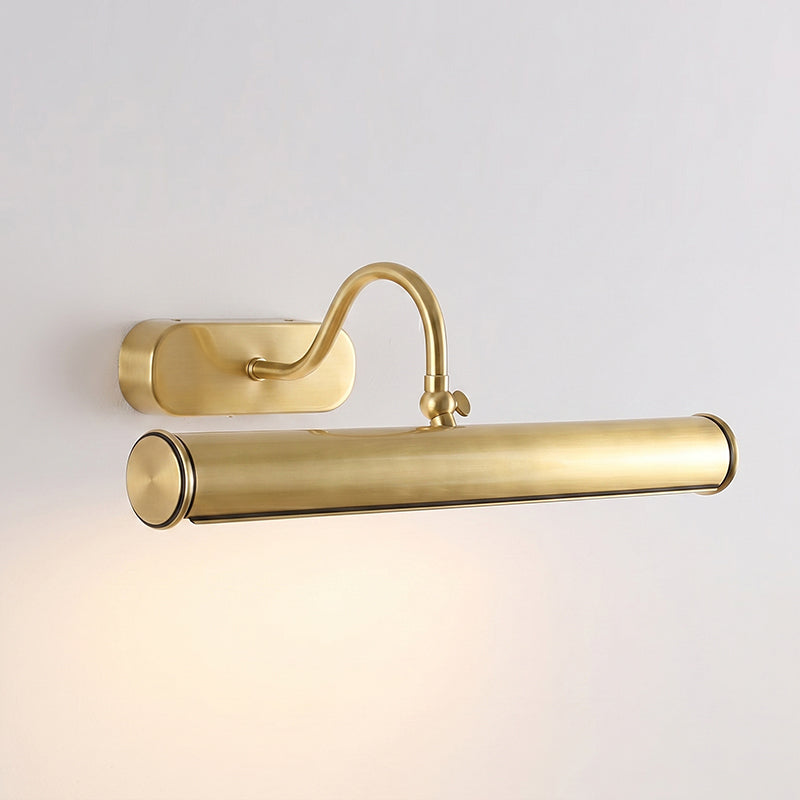 Low-angle view of the Ainsworth Brass Wall Sconce.