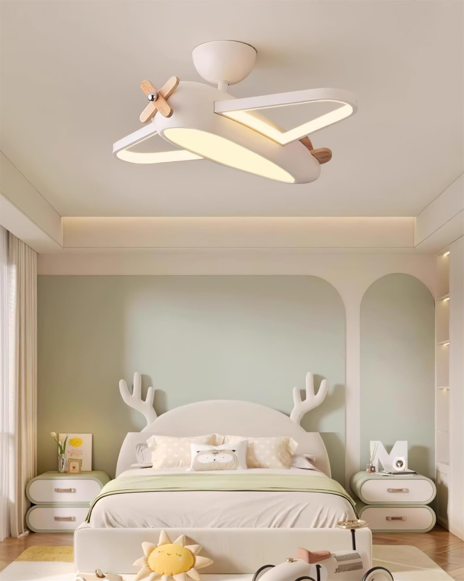 Sorin Ceiling Lamp Airplane for Kids’ Room with Playful Charm-Neutral Decor