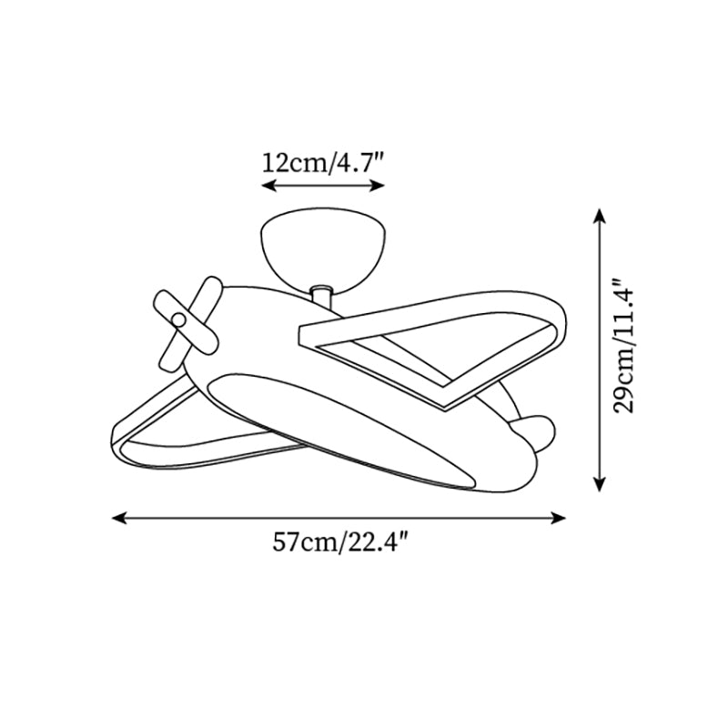 Sorin Ceiling Lamp Airplane for Kids’ Room with Playful Charm-Neutral Decor