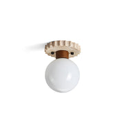 Neptune  Travertine Globe Ceiling Light