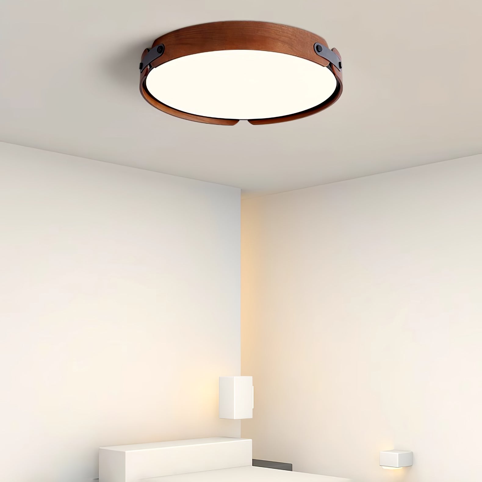 Edan Modern Minimalist Wood Ceiling Light-Neutral Decor