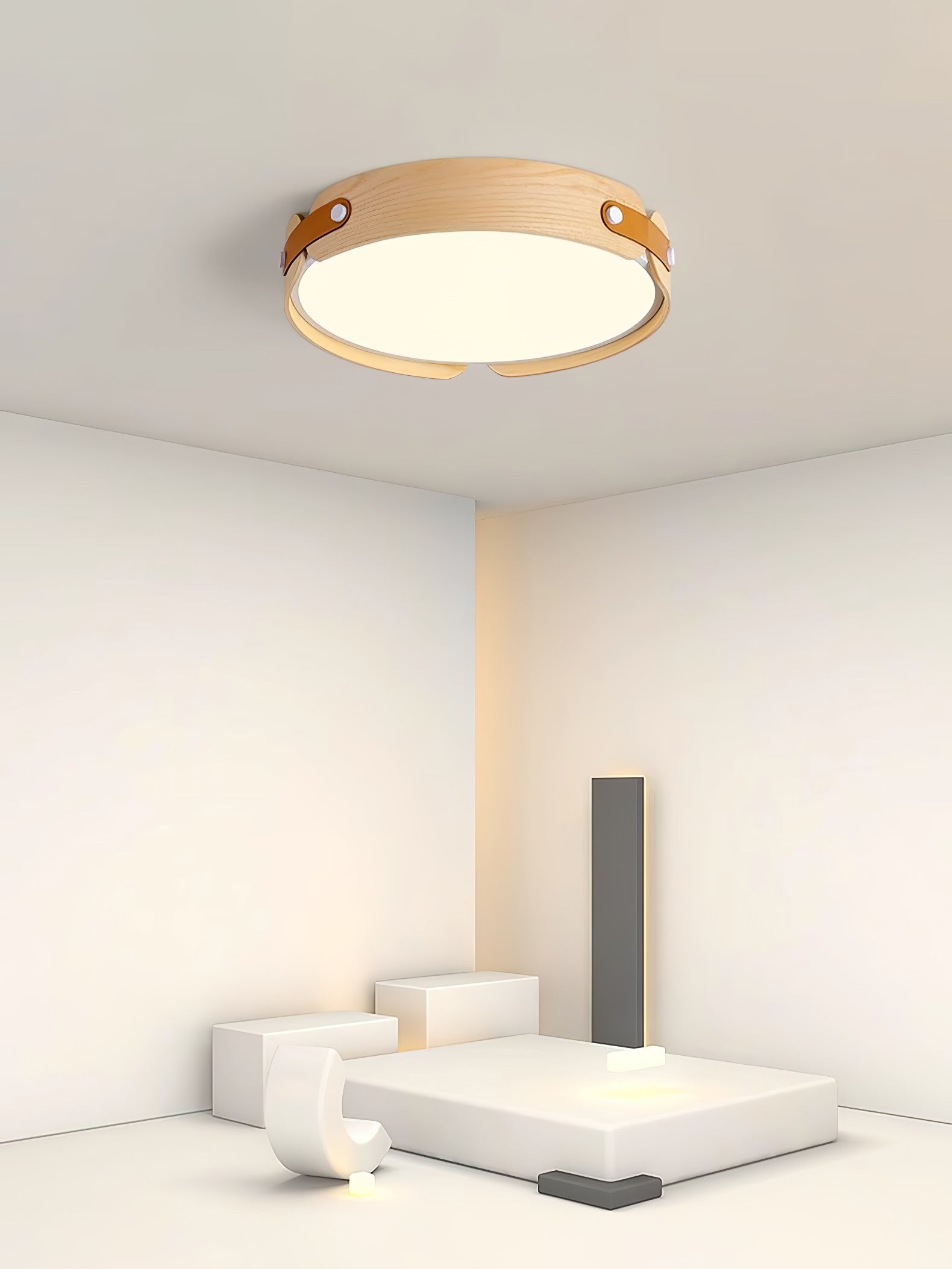 Edan Modern Minimalist Wood Ceiling Light-Neutral Decor