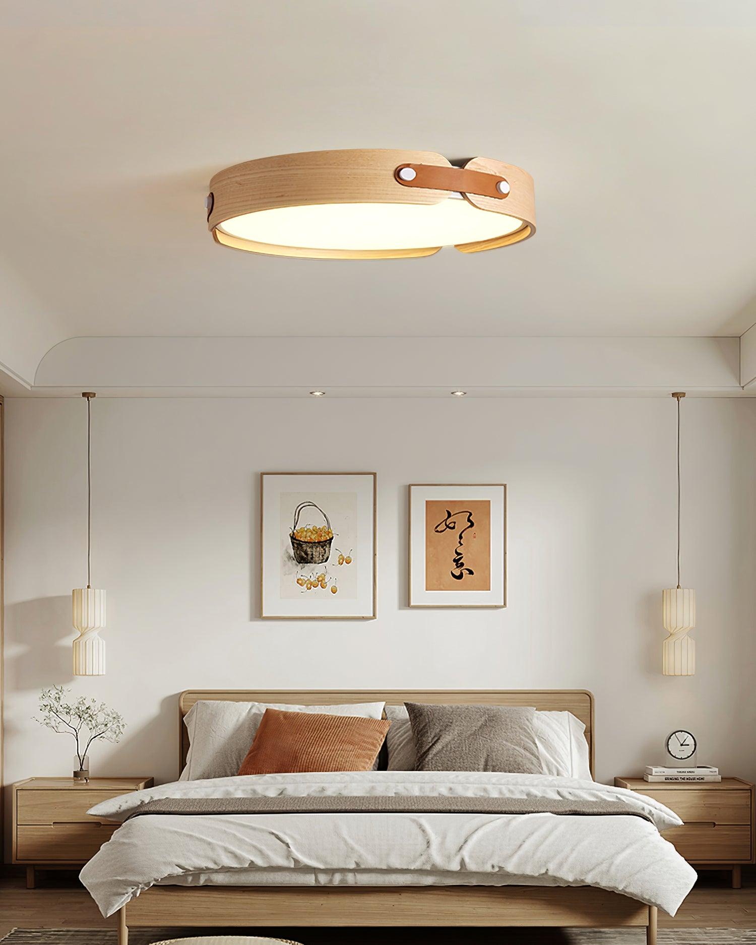 Edan Modern Minimalist Wood Ceiling Light-Neutral Decor