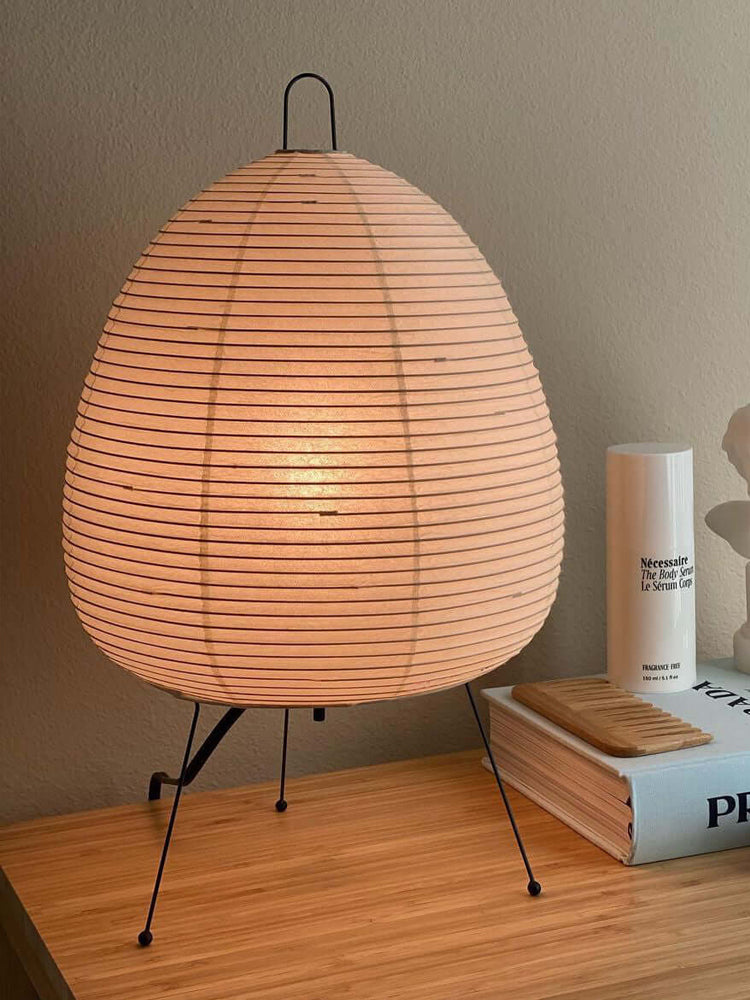 Tranquilux Paper Japanese-Inspired Table Lamp-Neutral Decor