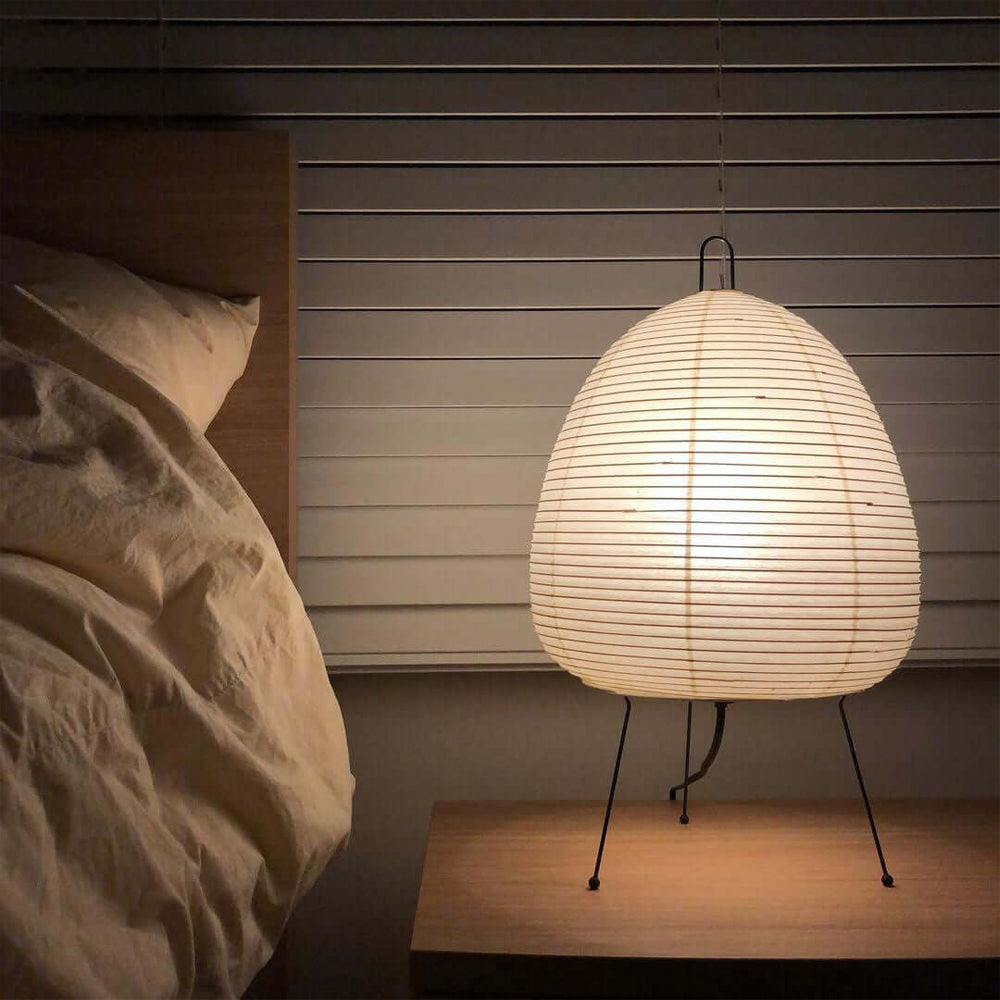 Tranquilux Paper Japanese-Inspired Table Lamp-Neutral Decor
