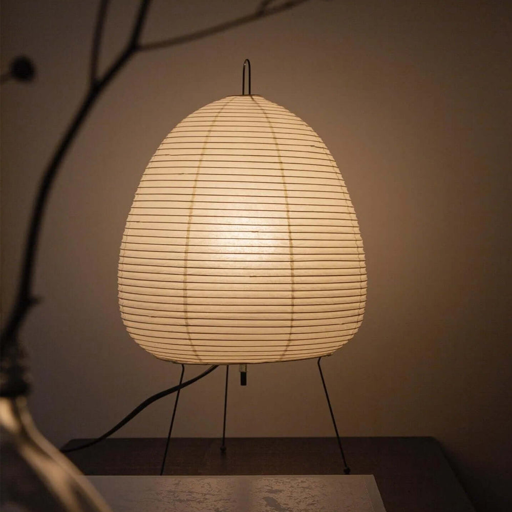 Tranquilux Paper Japanese-Inspired Table Lamp-Neutral Decor