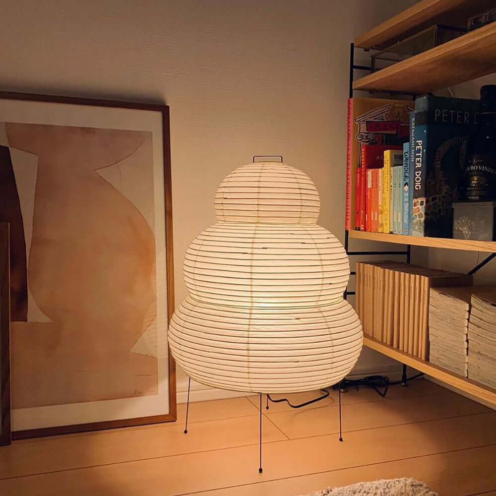 Tranquilux Paper Japanese-Inspired Table Lamp-Neutral Decor